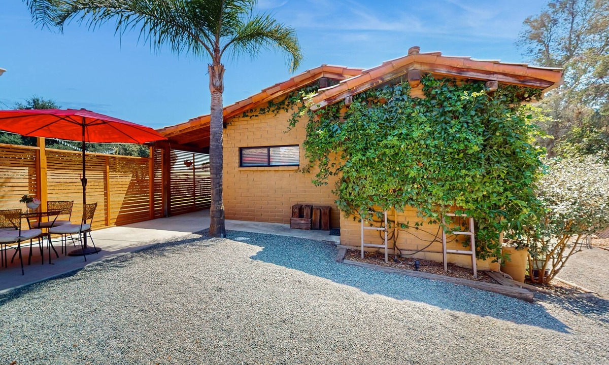 Valley Center House | Charming Guest House with Mountain Views and Friendly Farm Animals