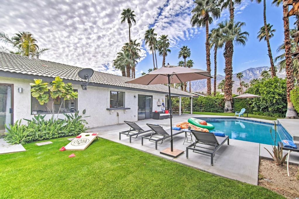 Araby House | Covered Patio, Pool & Games: Home in Palm Springs