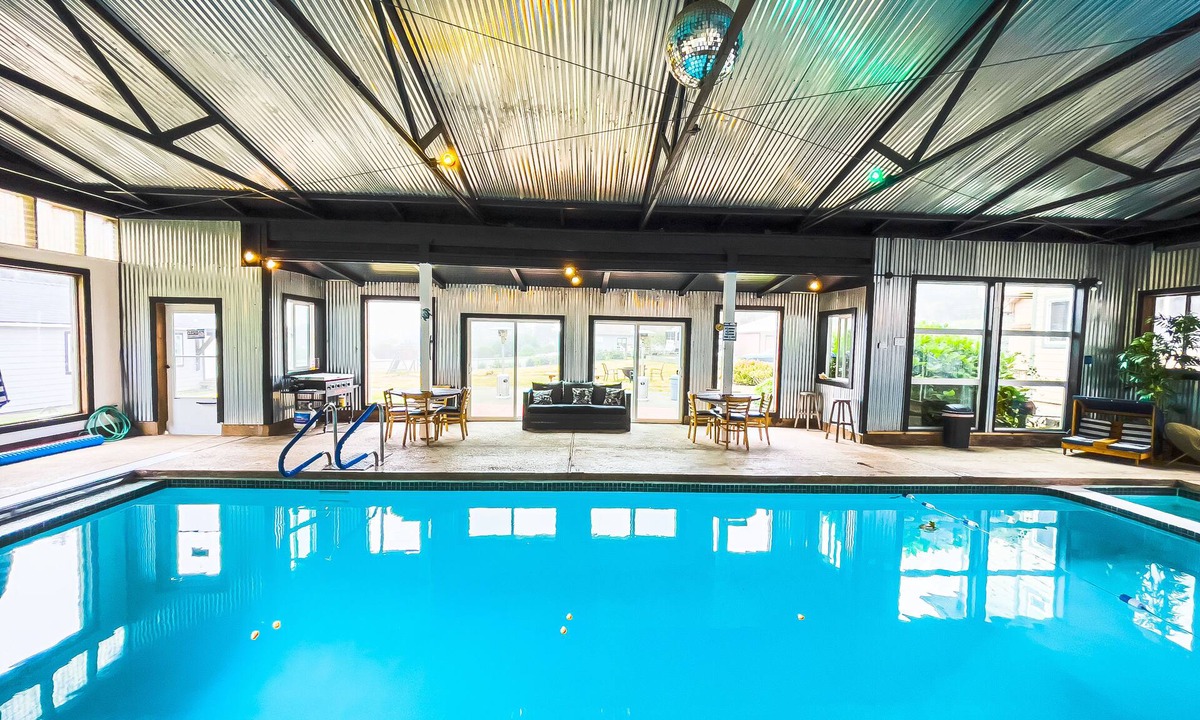 Smith River House | Exclusive Cottage & Coastal Farmhouse Private Indoor Heated Pool ocean views.