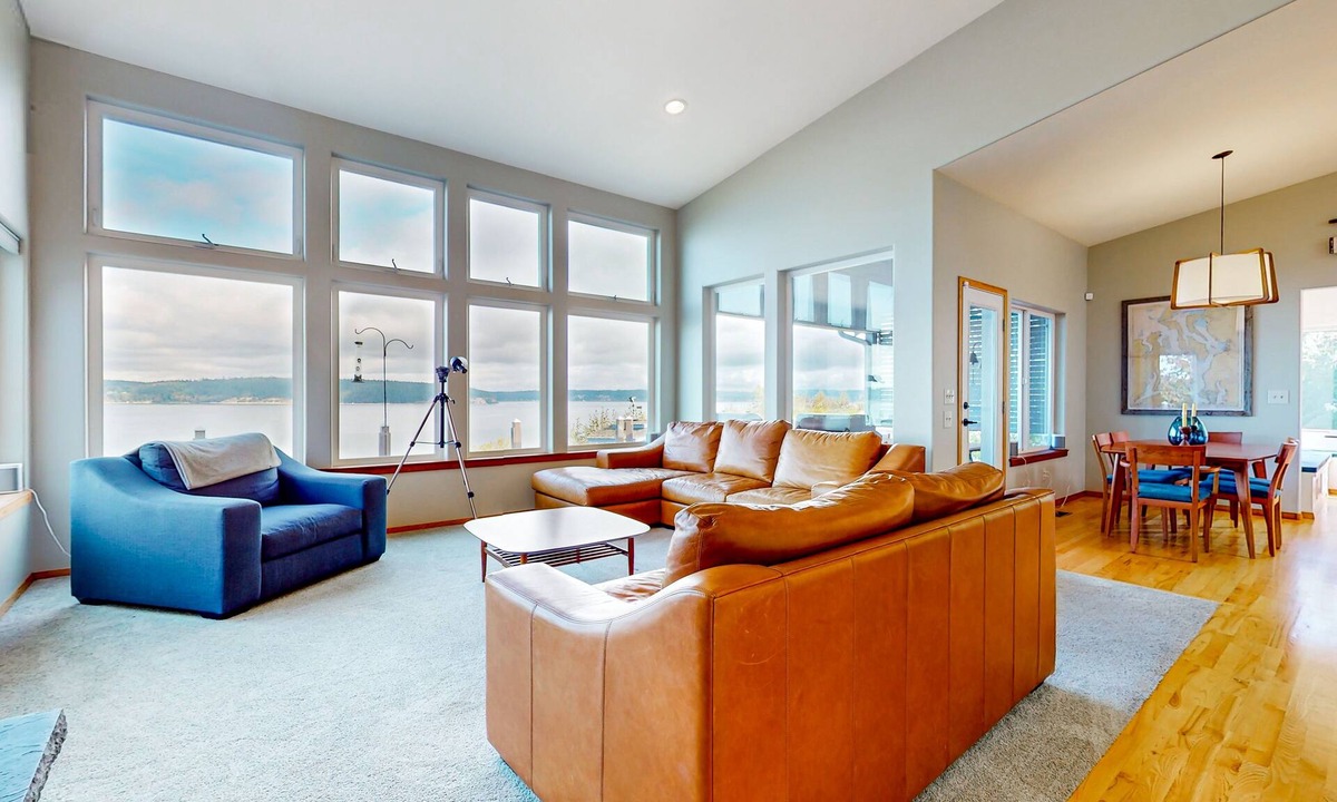 Langley House | House in Langley with sound & mountain views, firepit, & private hot tub