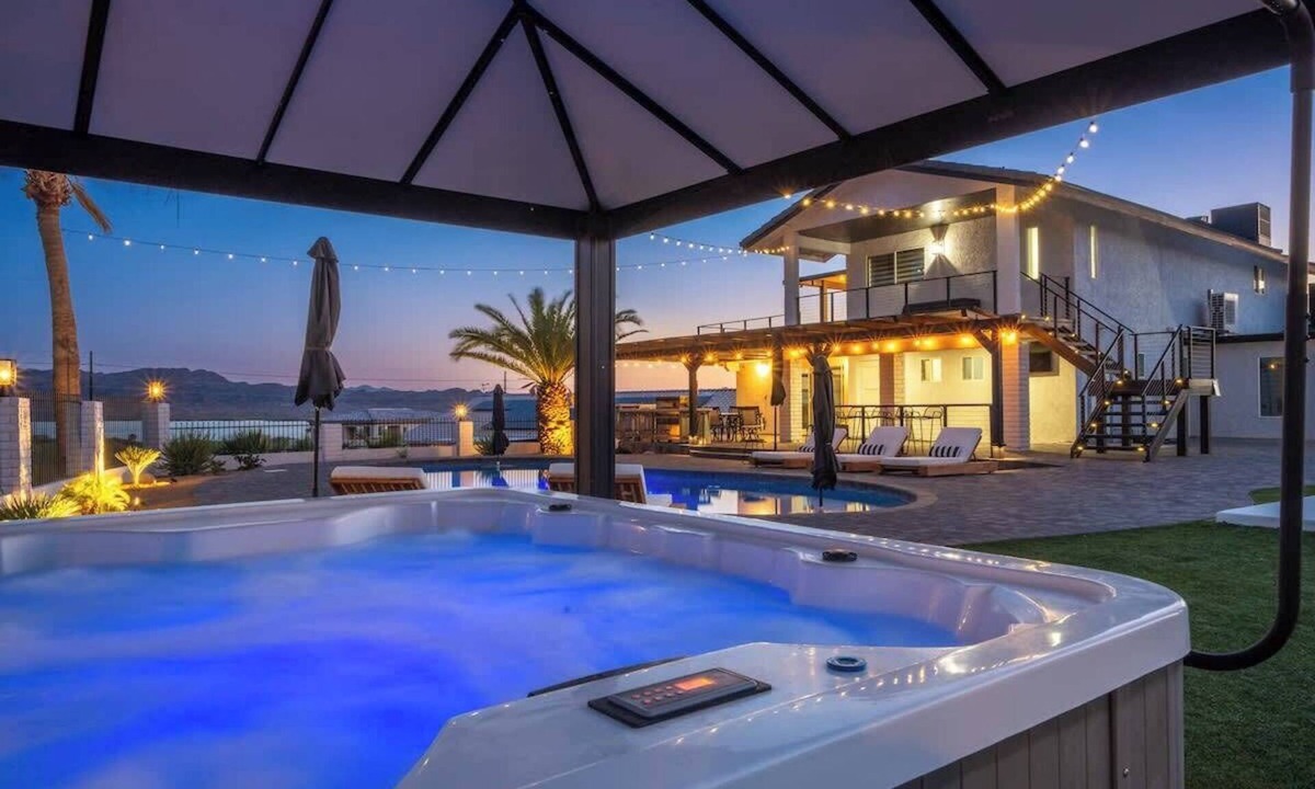 Lake Havasu City House | Iconic Views w/Pickleball & Gameroom | Pool & Spa
