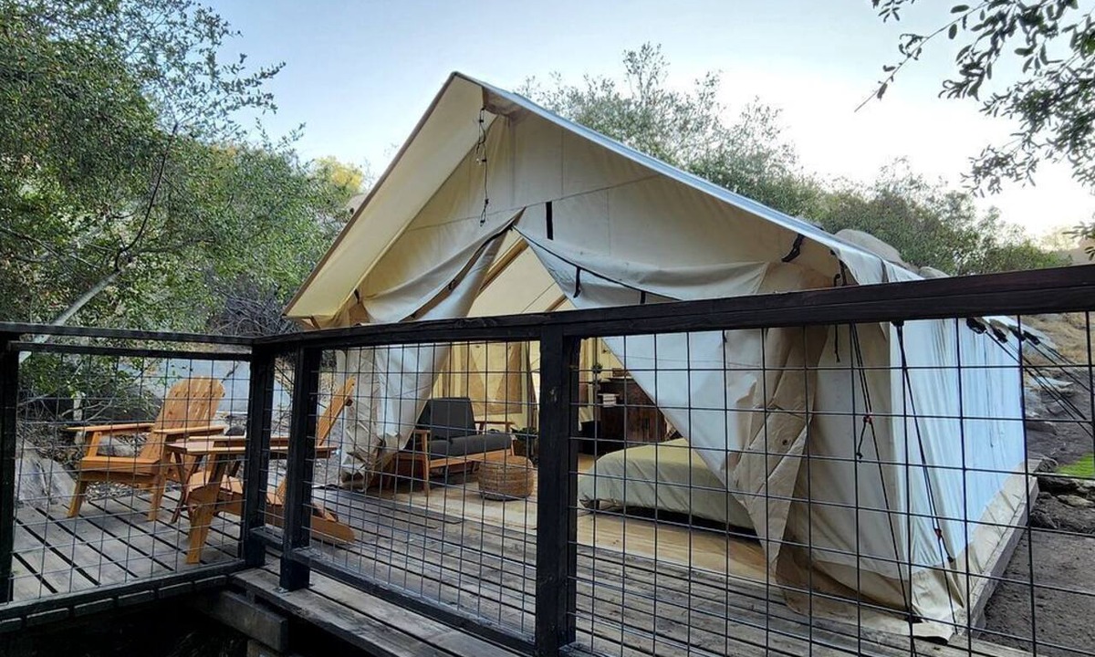 Fallbrook RV Rental | Incredible Modern Tented Cabin with Tiny Deck Surrounded by Nature in California