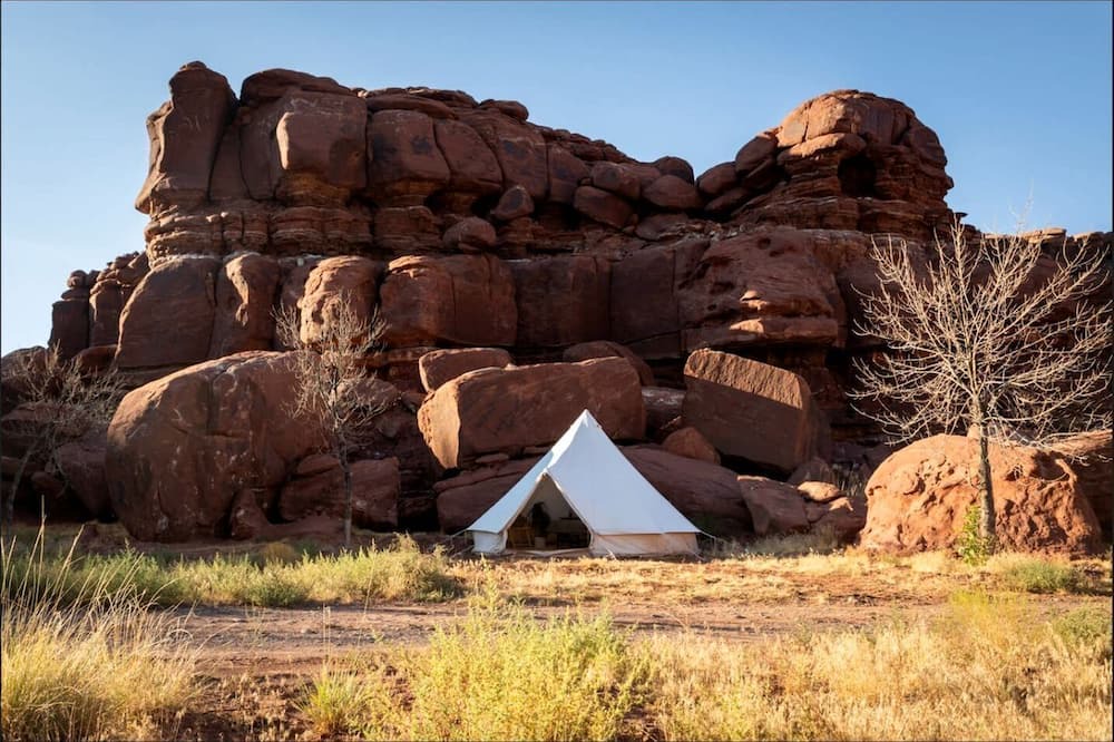 Moab RV Rental | Intimate Glamping Tent near Arches National Park for a Memorable Couples Escape in Moab, Utah