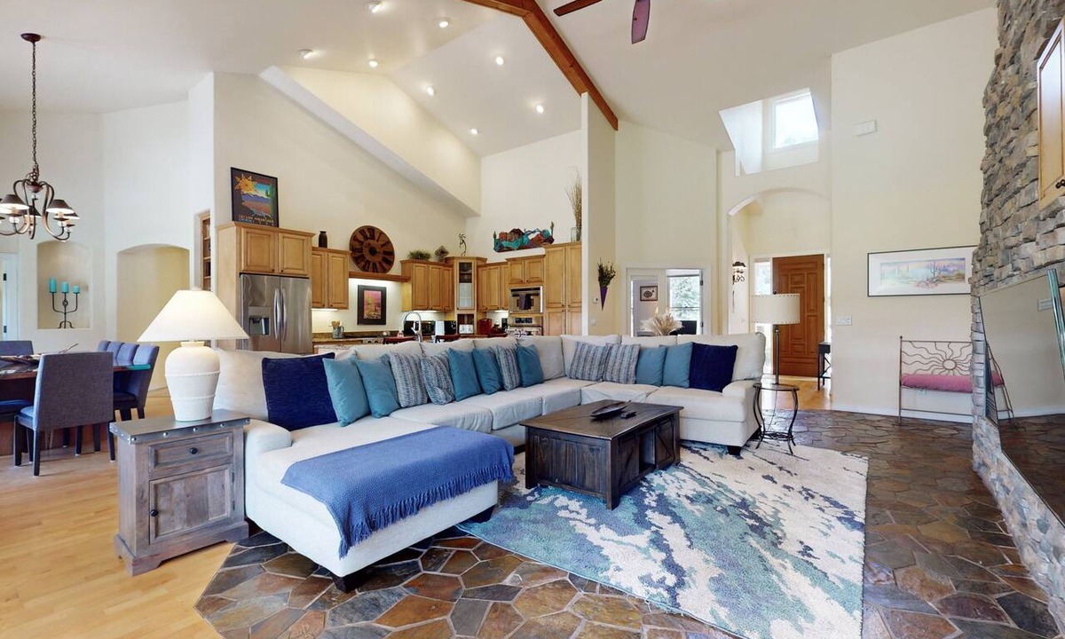 Flagstaff House | Lavish home with dual living areas & golf course views near skiing and dining