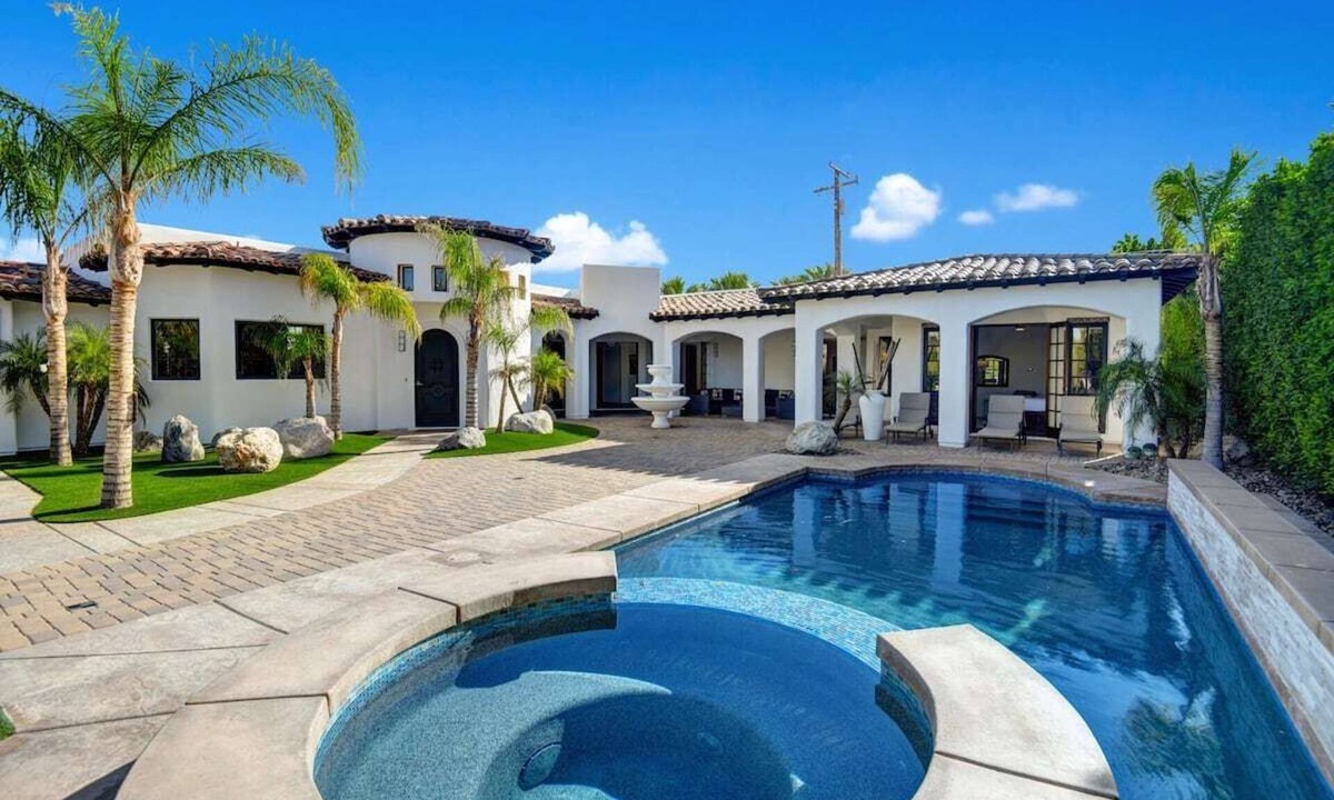 Chino Canyon Villa | Movie Theater, Game Room, Pool, Hot Tub, & Views | Villa Toscana by AvantStay