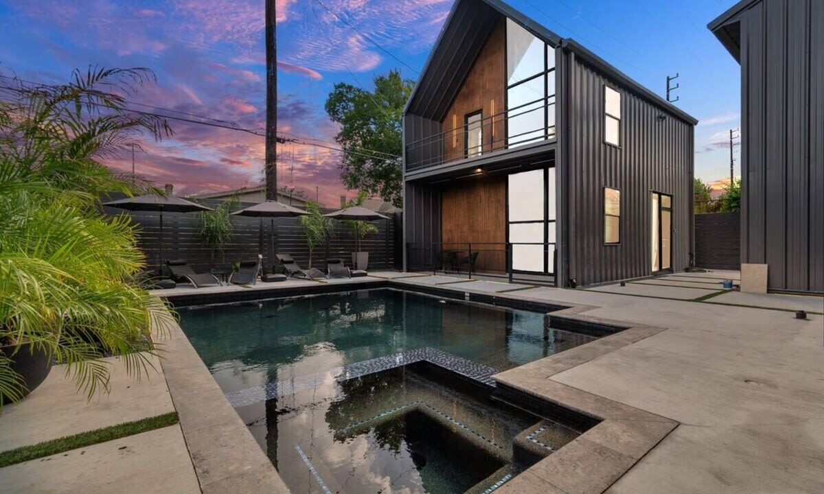South Central Houston House | Private Oasis Compound | Pool, Spa & Waterfall