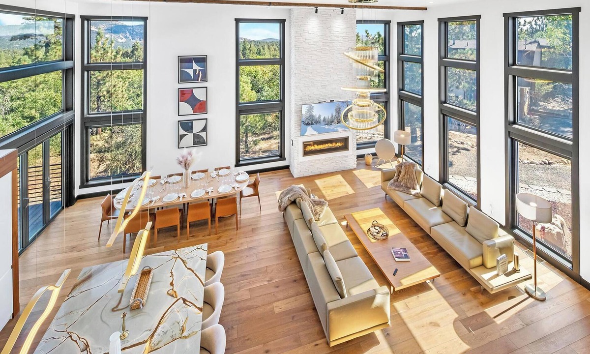 Upper Moonridge Cabin | Skyview Manor: Luxurious! Oversized Swim Spa/Hot Tub! Newly Built! Chef’s Kitchen! Smart Home/High Tech! Outdoor Fire Pit! Massive Deck! Forest Walks! Game & Entertainment Room w/Pool Table, Poker Table & Bar!