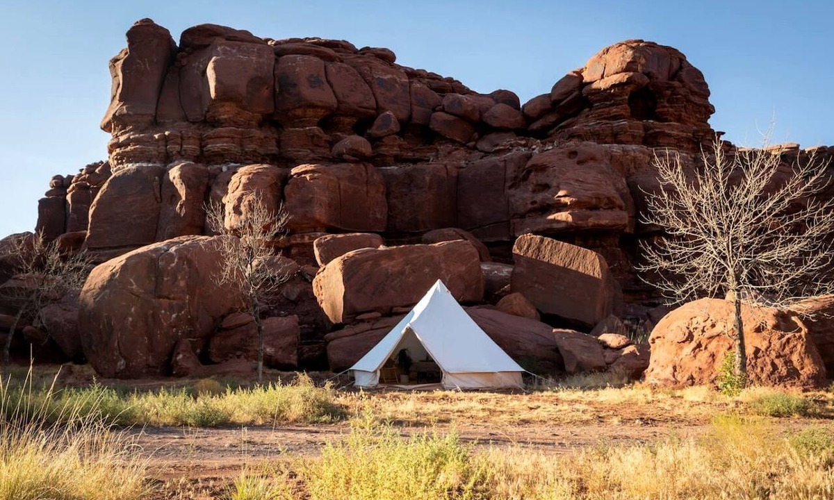 Moab RV Rental | Stunning Family Glamping Tent for a True Outdoor Experience on a Secluded Ranch in Moab, Utah