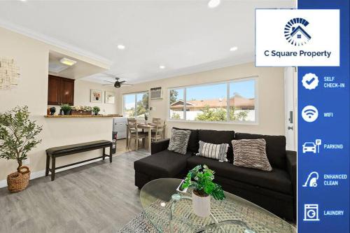 Alhambra Apartment | Sunny & Cheerful Near I-10 Queen Beds w Parking!