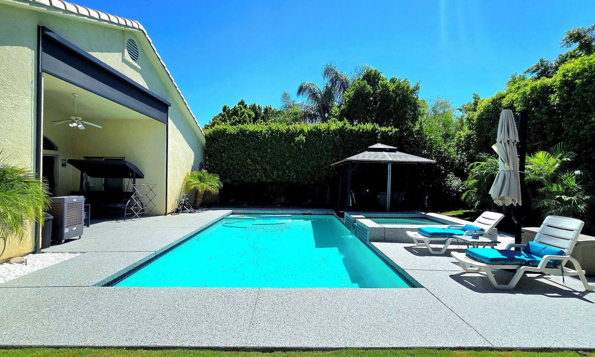 Cathedral City House | The Panorama Oasis: Saltwater Pool, Spa & EV Charger