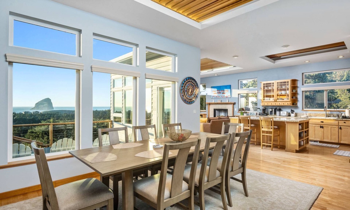 Pacific City House | Truly Epic Panoramic Ocean Views, Enormous Deck, Hot Tub, Chef's Kitchen, BBQ, Custom Local Art