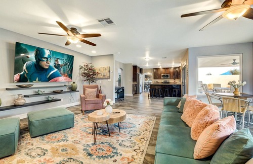 Black Mountain House | 5BDRM Lux Estate- Heated Pool and Neon Arcade Room