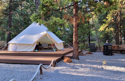 Shingletown RV Rental | Bell Tent #1 Bigfoot Lodging Lassen