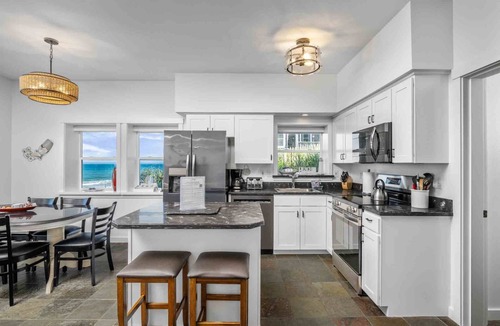 Lincoln Beach House | Boundless Ocean Views From Home and Hot Tub, Pet Friendly, Private Deck, Fireplace, Steps to Beach