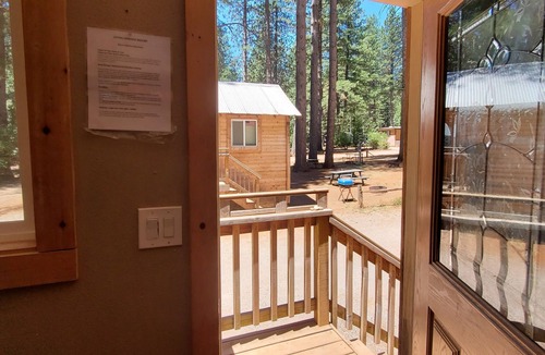 Shingletown RV Rental | Camping Cabin C Near Lassen NP With Shared Bathrooms/Showers