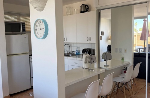 Twin Palms Apartment | Comfortable Ground Floor Apartment in Historic Ocotillo Lodge with private patio