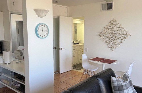 Twin Palms Apartment | Comfortable Ground Floor Apartment in Historic Ocotillo Lodge with private patio