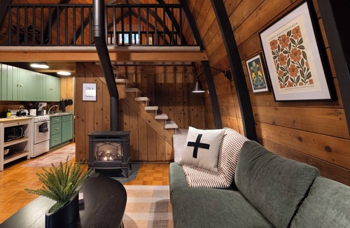 Glacier Cabin | Cozy Arched Cabin, Couple's Retreat, NEW Hot Tub & Barrel Sauna