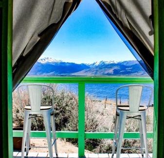 Bridgeport Other | Cozy Lakeside Glamping Cabin with Mountain Views near Eastern Sierra, California