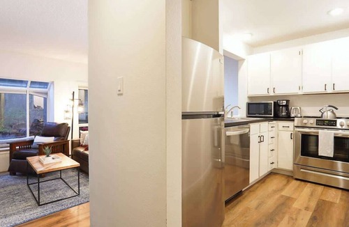 Glacier Condo | Cozy Luxe corner Condo - King Bed - Fireplace