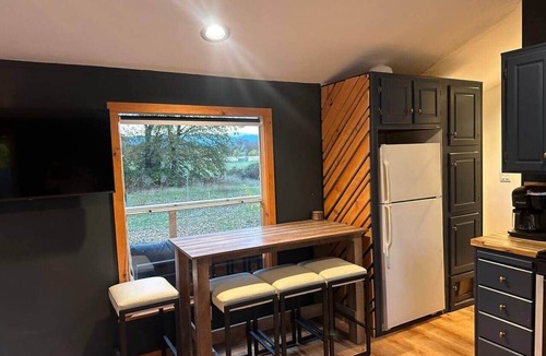 Covelo House | Cozy Tiny Home + Hot Tub | Oak trees, Trail & View