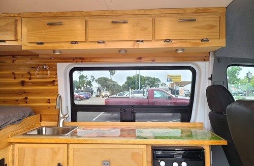 Midway-Pacific Highway House | Custom Build ECO Friendly High-top Sprinter Camper Van (Drivable)