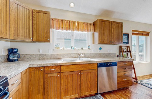 Newport House | Dog-friendly home near the ocean with gas fireplace & partial water views