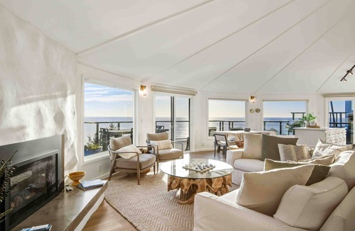 Oceanside House | Epic Oceanfront Perch w/Three Arch Rocks Views, Luxe Design & Decor Inside and Out, Fireplace, BBQ