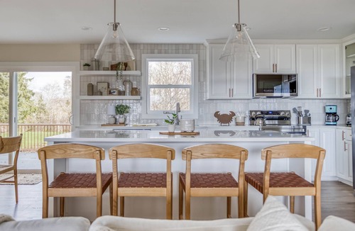 Lincoln City House | Fabulously Updated Ocean View Home with Sunroom, Game Room, Hot Tub, Fire Pit!