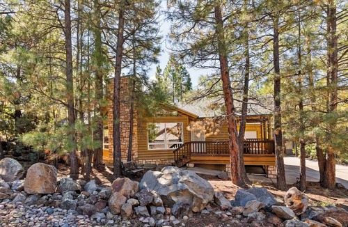 Munds Park Cabin | Forest Getaway with A/C ★ Deck + Fire-table ★ Near Sedona/Grand Canyon/Flagstaff