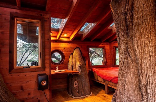 Half Moon Bay Cabin | Half Moon Bay Glamping Getaway in an Idyllic Tree House and Cabin