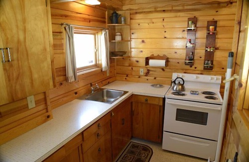 Government Camp Cabin | Heart of village! Knotty pine cabin located on a creek.