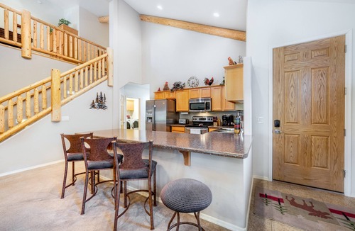 Pinetop House | Hideaway in the pines with pool table, covered deck, fireplace, grill, & W/D