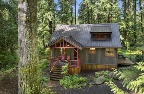 Brightwood Cabin | Historic Steiner log cabin on Mt Hood