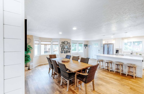 Lincoln Beach House | Homey dog friendly house with partial ocean views gas fireplaces and gas grill