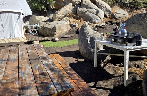 Fallbrook RV Rental | Incredible Modern Tented Cabin with Tiny Deck Surrounded by Nature in California