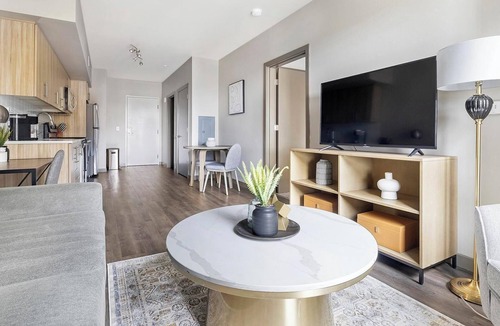 Northwest Portland Apartment | Landing | Chic 1BD, Courtyard, Rooftop Lounge