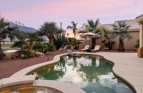 Cathedral City Villa | Luxury Palm Springs Villa: Sunset Views on Golf course, private pool & Spa