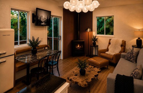 Port Angeles East Cabin | Magical Retreat Over Morse Creek with Hot Tub