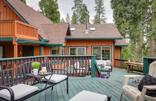 Sierra Village House | Mi-Wuk Village Vacation Rental w/Multi-Level Deck