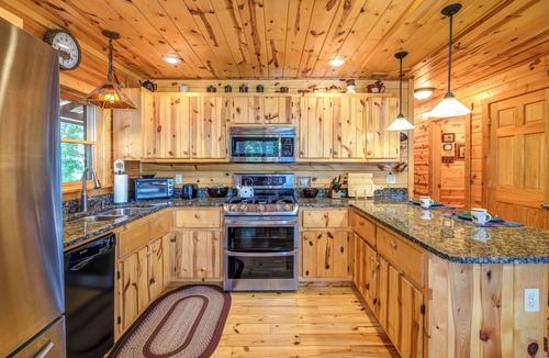 Murphy House | Mountain View Log Cabin w Theater & Game room