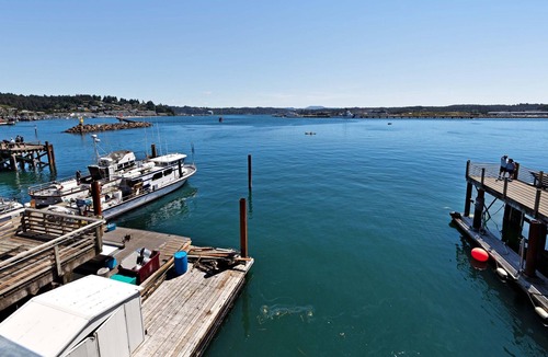 Historic Bayfront Apartment | New listing! Waterfront lodge studio w/ fireplace & balcony - on the Bayfront!