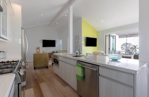 South Laguna House | Ocean View from Kitchen & Living Space that flows onto Deck!