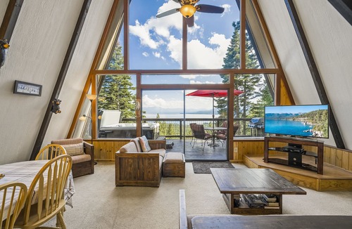 Talmont Cabin | Peaceful getaway home with hot tub and panoramic lake views!