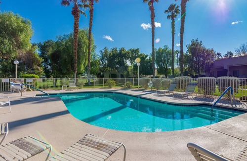 Cathedral City Condo | Renovated 3-bedroom Condo on Golf Course with Mountain Views!