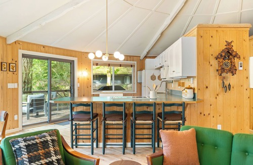Brightwood Cabin | Retro River Cabin near Mount Hood - hot tub, games, Sandy River views!