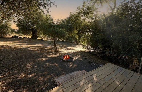 Pauma Valley RV Rental | Secluded Mountain Wall Tent with Scenic Valley Views near Palomar Mountain, CA