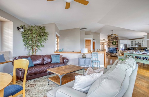 Tolovana Park House | Sleek Luxury Home, Haystack Views, King-Queen Suites, Block From Beach!