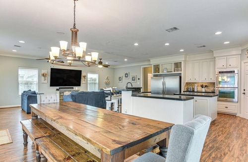 Surfside Beach Cottage | Steps to Surfside Beach: Large Group Gulf Retreat