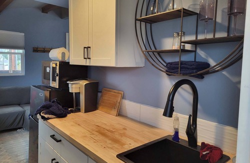 Birch Bay Apartment | Studio with covered deck and Birch Bay View